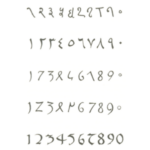 1984 Archeologie du zéro Alain Nadaud Évolution des chiffres