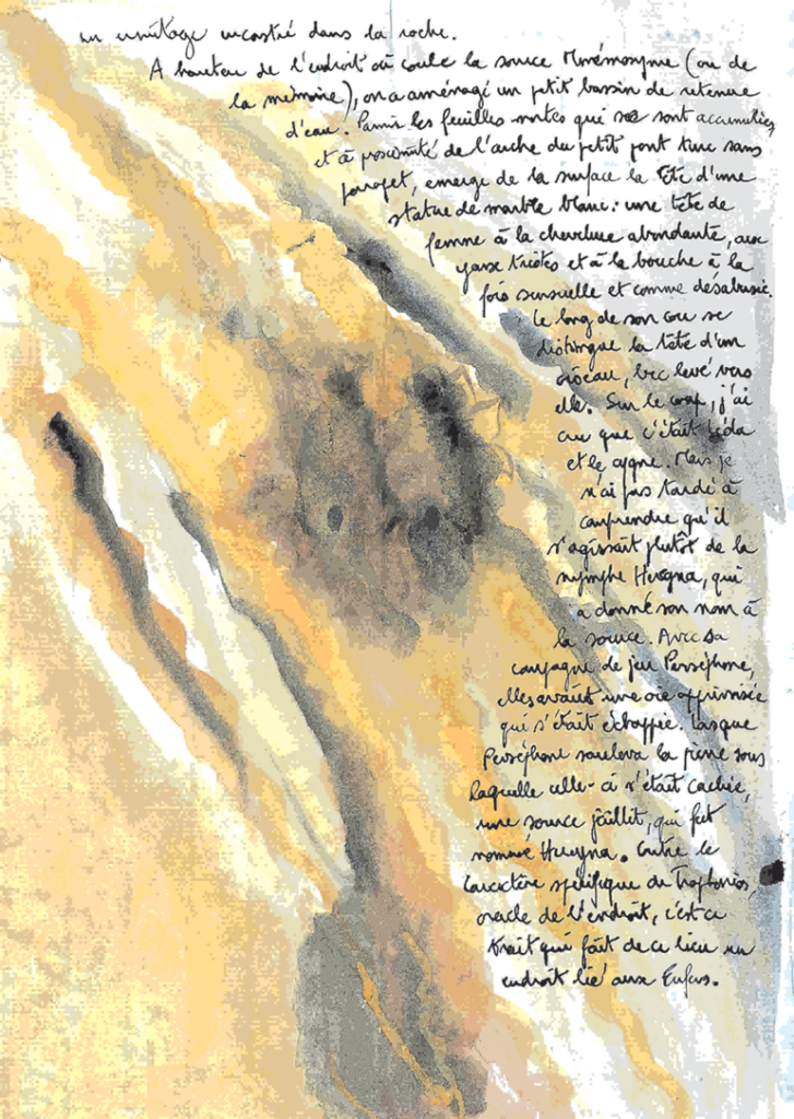 Feuille du carnet de voyage - Aux portes des enfers, Alain Nadaud 2004