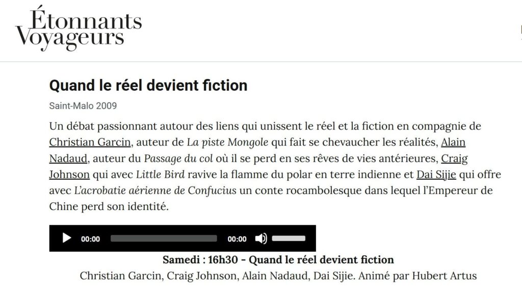 Les étonnants voyageurs - débats audio