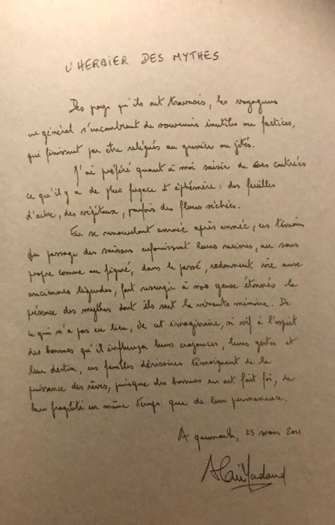 L'herbier des mythes, Alain Nadaud, page 0
